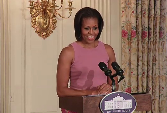 First Lady Michelle Obama speaks about the importance of poetry and self-expression  as she hosts a White House Poetry Workshop.