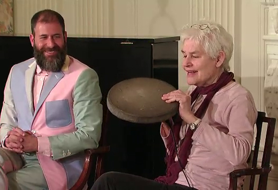 Kenneth Goldsmith & Alison Knowles at the White House Poetry Workshop